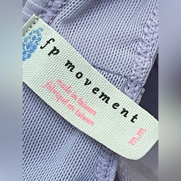 Free People Ruffle Me Up Yoga Leggings Set Top- Medium Bottoms-XS Lavender - Picture 10 of 15